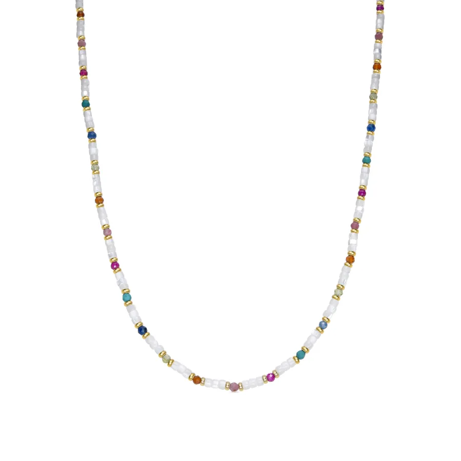 Collar con Madreperla Blanca acabado oro 18k - Xolau