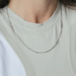 Collar de 50 cm acabado en rodio - Zalo