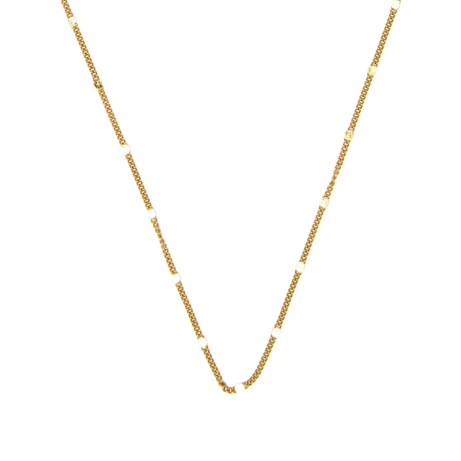 Collar de 50 cm acabado en oro amarillo de 18k - Dimha