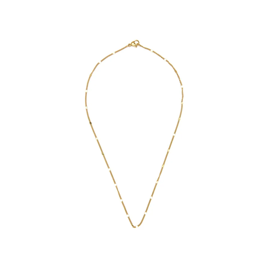 Collar de 50 cm acabado en oro amarillo de 18k - Dimha