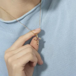 Collar de Circonita Amatista acabado en oro rosa de 18k - Dawon