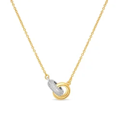 Collar de Circonita Brillante acabado en oro amarillo de 18k - Lepua