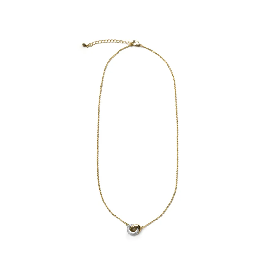 Collar de Circonita Brillante acabado en oro amarillo de 18k - Lepua