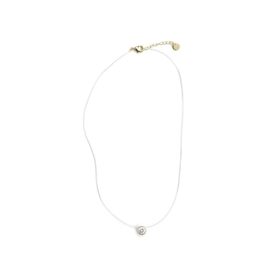 Collar de Circonita Brillante acabado en oro amarillo de 18k - Ferly