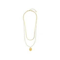 Collar de Circonita Brillante acabado en oro amarillo 18k - Laiwan