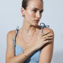 Collar de Circonita Brillante acabado en oro amarillo 18k - Laiwan