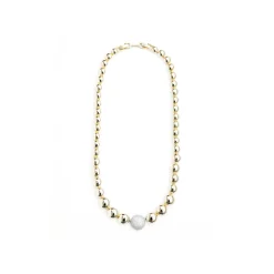 Collar de Circonita Brillante acabado en oro amarillo de 18k - Avihe