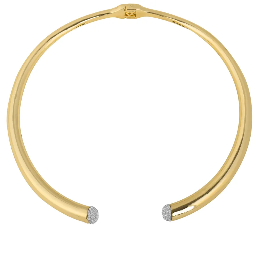 Collar de Circonita Brillante acabado en oro amarillo de 18k - Pharra