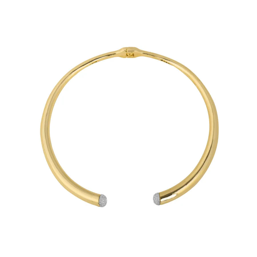 Collar de Circonita Brillante acabado en oro amarillo de 18k - Pharra