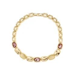 Collar de Circonita Marrón acabado en oro amarillo 18k - Ashan