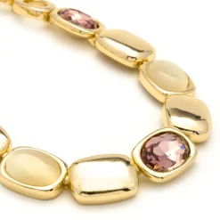 Collar de Circonita Marrón acabado en oro amarillo 18k - Ashan