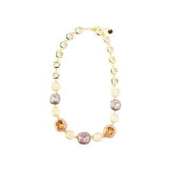 Collar de Circonita Multicolor acabado en oro amarillo 18K - Drogolo