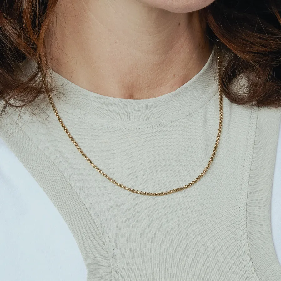 Collar de 45cm acabado en Oro Amarillo de 18k - Akido