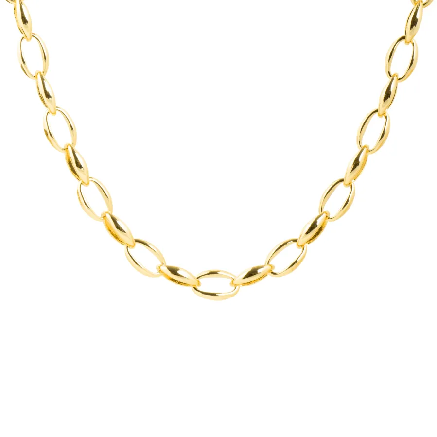 Collar de 42cm acabado en Oro Amarillo de 18k - Hande