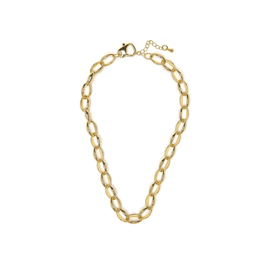 Collar de 42cm acabado en Oro Amarillo de 18k - Hande