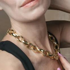 Collar de 45cm acabado en Oro Amarillo de 18k - Aula