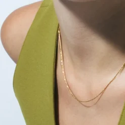 Collar de 45cm acabado en Oro Amarillo de 18k - Sayas