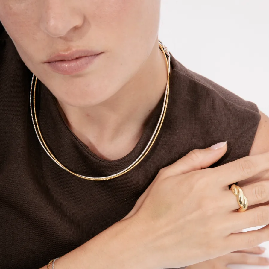 Collar de 46cm acabado en Oro Amarillo de 18k - Nui