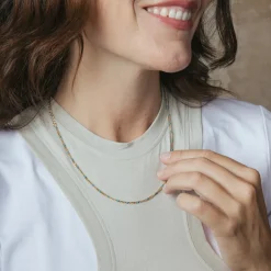 Collar de 45cm acabado en Oro Amarillo de 18k - Abma