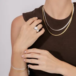 Collar de 47cm acabado en Oro Amarillo de 18k - Nanja