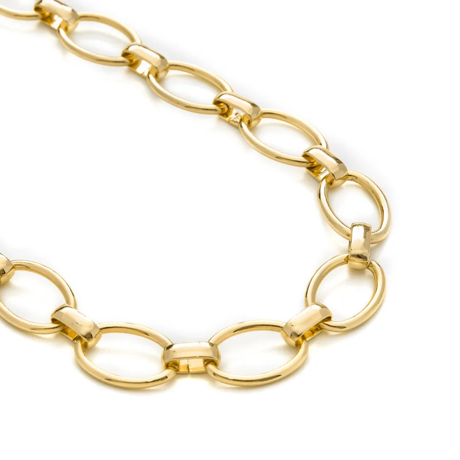 Collar de 42cm acabado en Oro Amarillo de 18k - Ciati