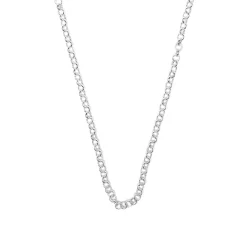 Collar de 50cm acabado en rodio - Lakbra