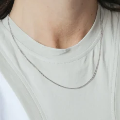 Collar de 45cm acabado en rodio - Sayas