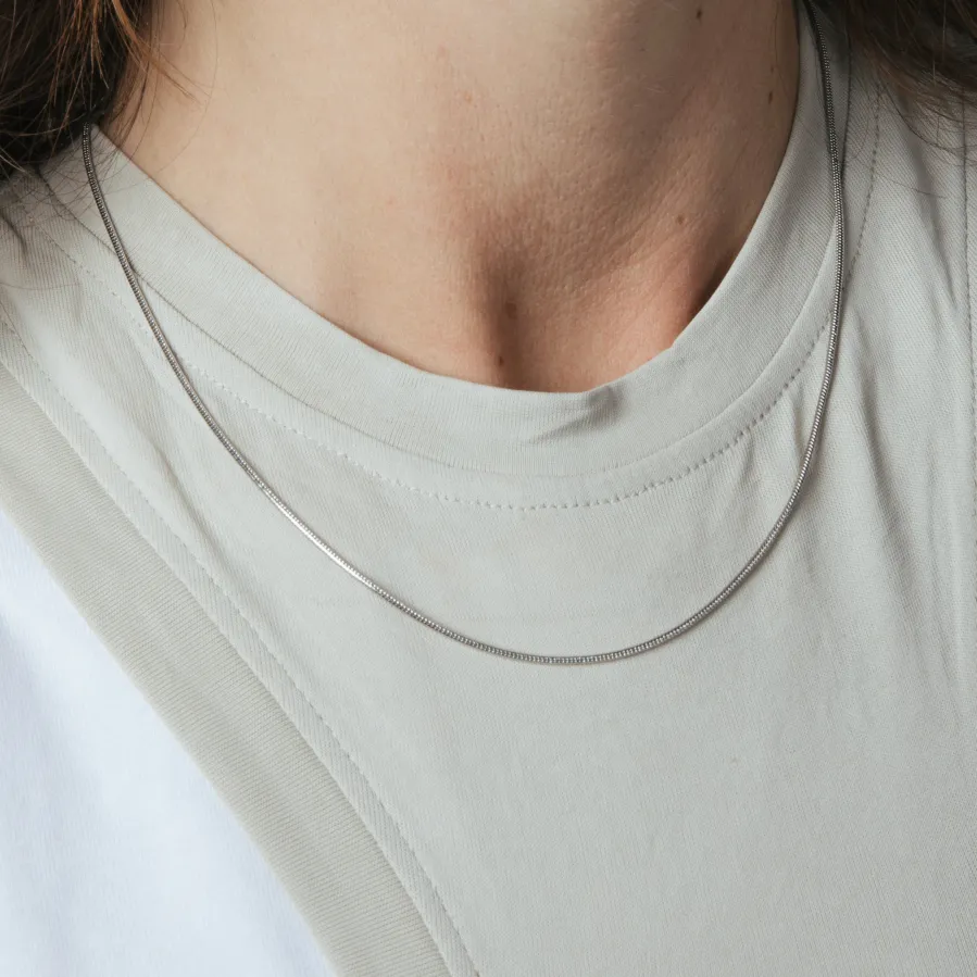 Collar de 45cm acabado en rodio - Axio