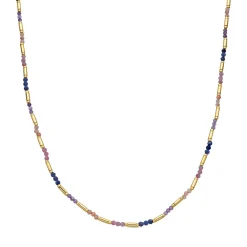 Collar de Cristal Multicolor acabado en oro amarillo de 18k - Athas