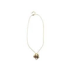 Collar de Cristal Rosa acabado en oro amarillo de 18k - Dilom