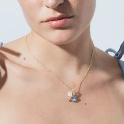 Collar de Ojo de Gato acabado en oro amarillo 18k - Hared