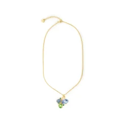 Collar de Ojo de Gato Azul acabado en oro amarillo 18k - Anxobu