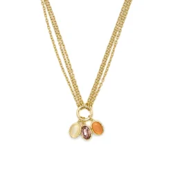 Collar de Ojo de Gato Multicolor acabado en oro amarillo 18k - Zalya