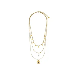 Collar de Perla Blanca acabado en oro amarillo 18k - Kixo