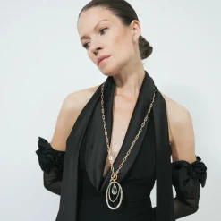 Collar de Perla Blanca acabado en oro amarillo 18k - Belefi