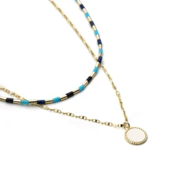 Collar de Plata de Ley 925 acabado en oro amarillo de 18k - Chokki