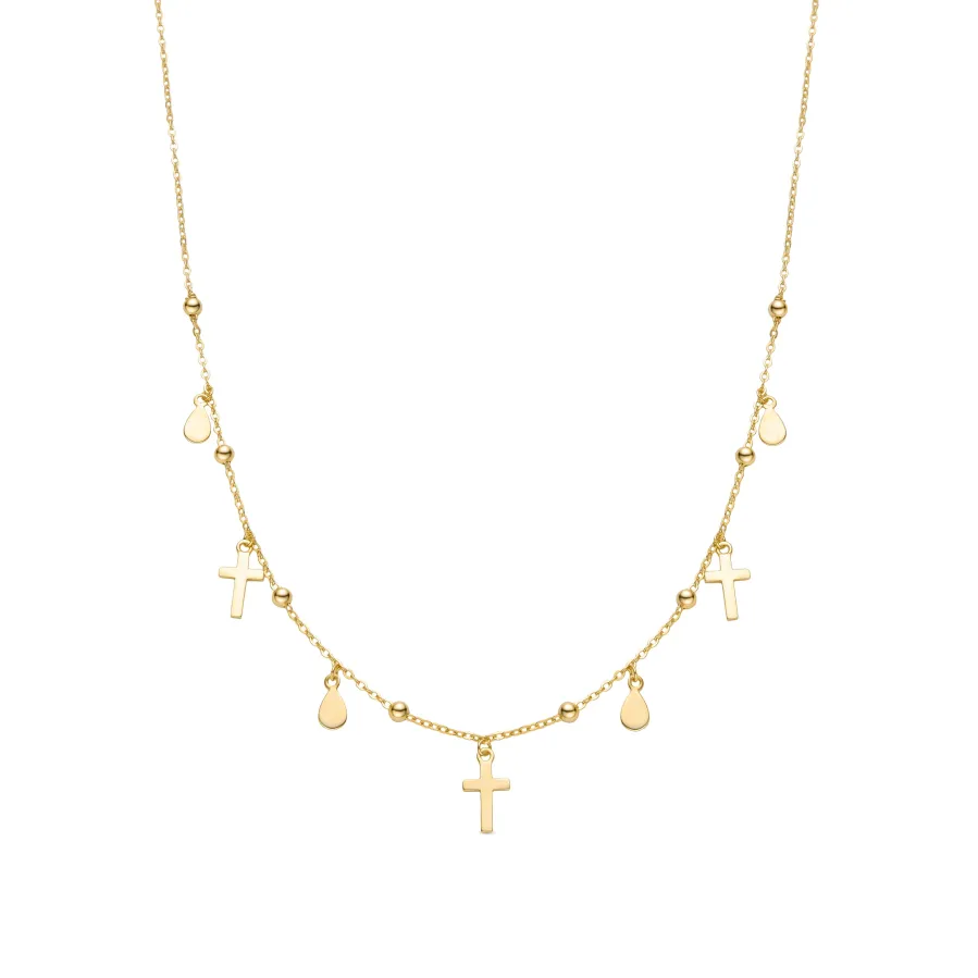 Collar de Plata de Ley 925 acabado en oro amarillo 18K - Cirai