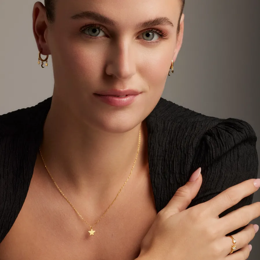 Collar de Plata de Ley 925 acabado en oro amarillo 18K - Remih