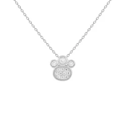 Collar de Plata de Ley 925 con Circonita Brillante acabado en rodio - Lealtad