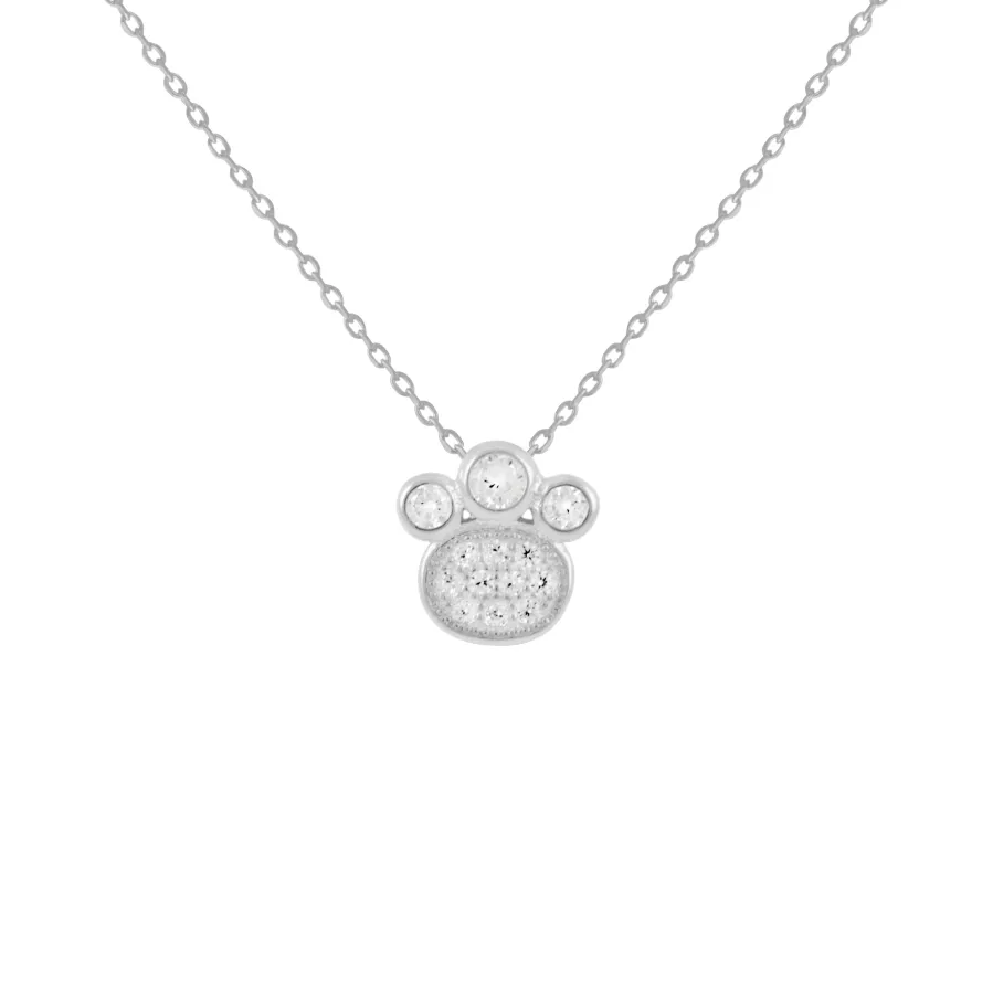 Collar de Plata de Ley 925 con Circonita Brillante acabado en rodio - Lealtad