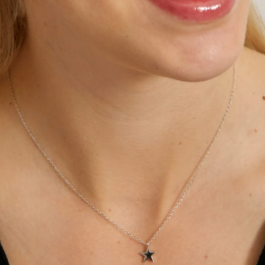 Collar de Plata de Ley 925 con Circonita Brillante acabado en rodio - Nasdic