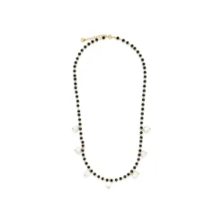 Collar de Plata de Ley 925 con Perla Blanca acabado en oro amarillo 18K - Seika