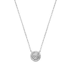 Collar de Plata de Ley 925 con Circonita Brillante acabado en rodio - Adhel