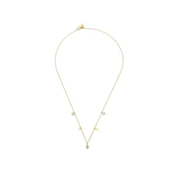 Collar de Plata de Ley 925 con Circonita Brillante acabado en oro amarillo 18K - Estrella