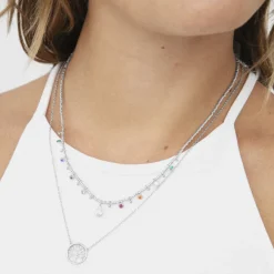 Collar de Plata de Ley 925 con Circonita Brillante acabado en rodio - Arbol Vida