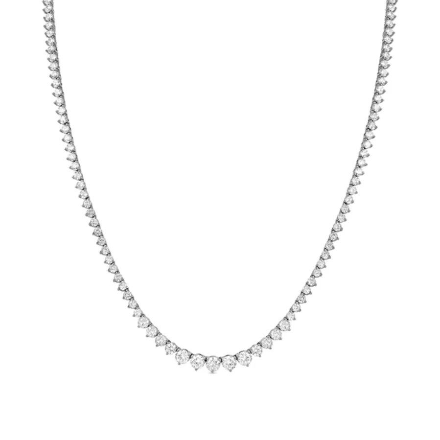 Collar de Plata de Ley 925 con Circonita Brillante acabado en rodio - Niriel