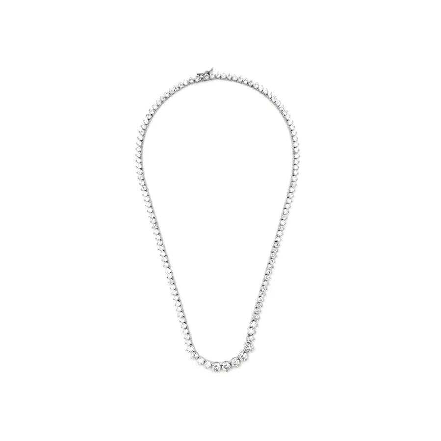 Collar de Plata de Ley 925 con Circonita Brillante acabado en rodio - Niriel
