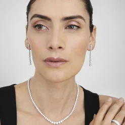 Collar de Plata de Ley 925 con Circonita Brillante acabado en rodio - Niriel