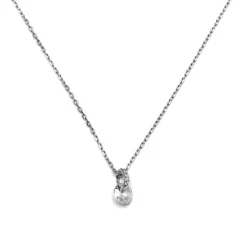 Collar de Plata de Ley 925 con Circonita Brillante acabado en rodio - Laiah