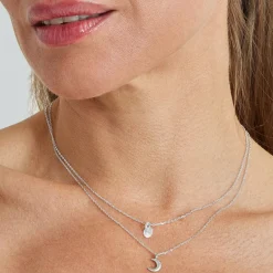 Collar de Plata de Ley 925 con Circonita Brillante acabado en rodio - Laiah